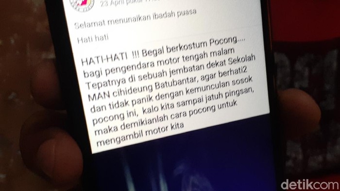 Hoaks Pocong Begal di Pandeglang