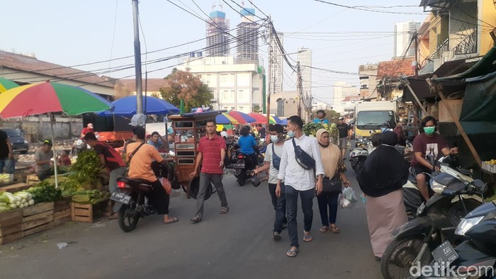 Pasar Kambing alias Pasar Lontar, Tanah Abang, Jakarta Pusat, 26 April 2021. (Afzal Nur Iman/detikcom)
