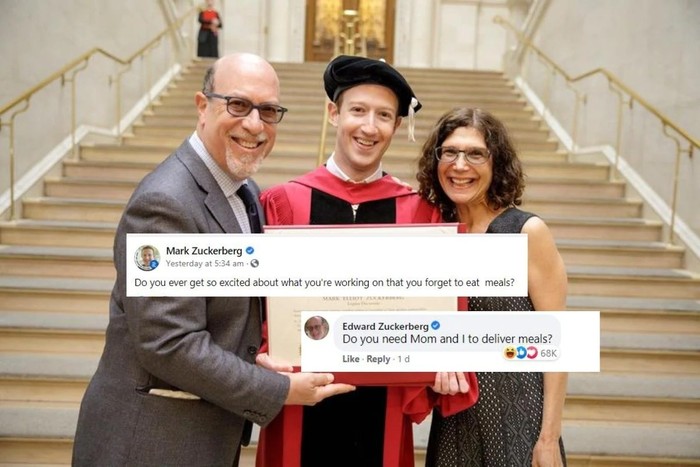 Tajir Melintir, Mark Zuckerberg Masih Dikirimi Makanan oleh Sang Ayah