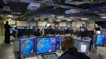 Ruang operasionalnya yang berbasis layar sentuh. Foto: Royal Navy
