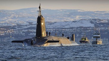 5. Vanguard Class: Vanguard Class juga dibuat dan dimiliki Angkatan Laut Inggris, saat ini terdiri dari 4 kapal selam. Biaya pembuatannya diestimasi USD 2,2 miliar per unit. Foto: Wikipedia