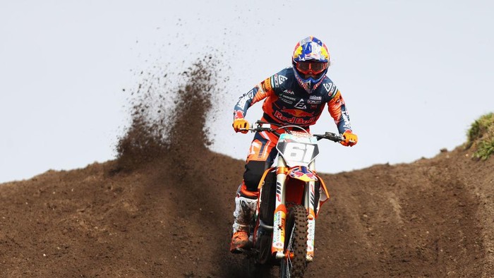 VALKENSWAARD, NETHERLANDS - MARCH 31:  Jorge Prado of Spain on a KTM for Red Bull KTM Factory Racing competes during the MX2 Motocross World Championship on March 31, 2019 in Valkenswaard, Netherlands. (Photo by Dean Mouhtaropoulos/Getty Images)