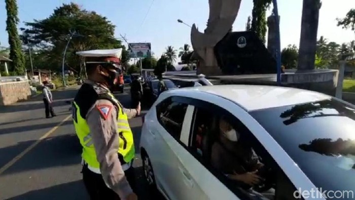 Penyekatan Kendaraan Pemudik di Kota Banjar