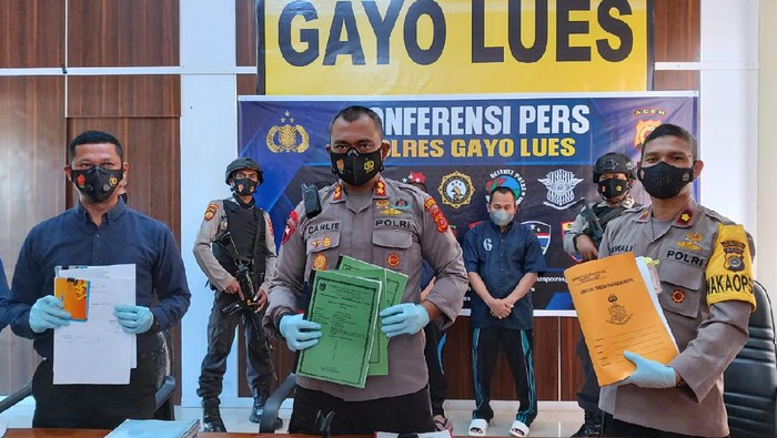 Konferensi pers di Polres Gayo Lues (dok. Istimewa)