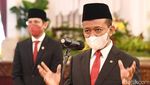 Momen Jokowi Lantik Nadiem Makarim dan Bahlil Lahadalia