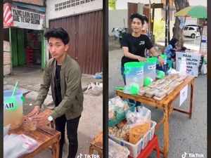 Penjual Takjil Tampan Ini Sukses Bikin Pembeli Kesemsem