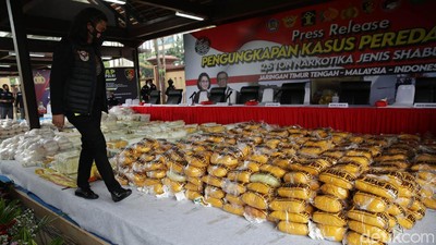 Ini Dia Penampakan 2,5 Ton Sabu yang Diamankan Polisi