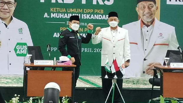 Presiden PKS Ahmad Syaikhu Bertemu Ketum PKB Cak Imin (Foto: Karin/detikcom)
