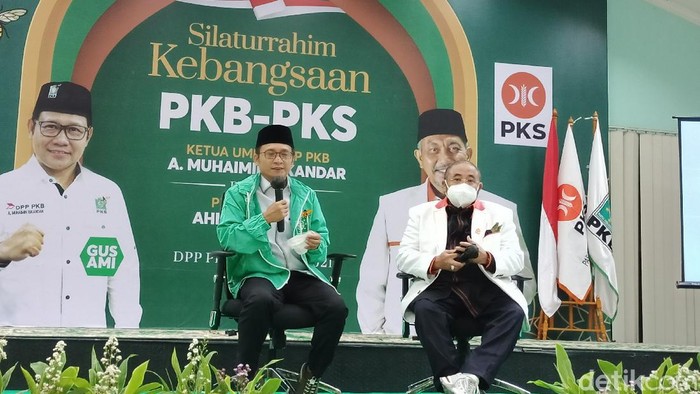 Sekjen PKB, Hasanuddin Wahid dan Sekjen PKS, Aboebakar Alhabsy (Karin/detikcom)