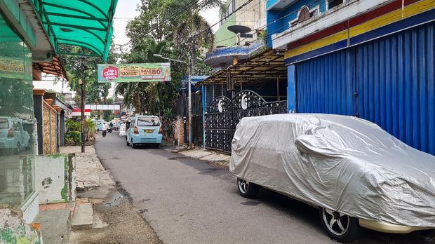 Suasana eks markas FPi di Petamburan usai penggeledahan, Rabu (28/4/2021).