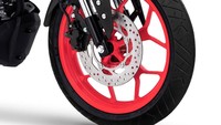 Tampil lebih berani dengan penggunaan warna velg oranye. Foto: Yamaha Indonesia Motor Manufacturing (YIMM)