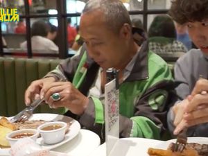 Baru Dapat 4 Orderan, Ojol Ini Senang Diajak Makan Steak Saat Buka Puasa