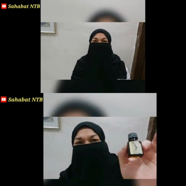 Umi menuturkan sesudah masa kontrak kerjanya sebagai TKW selama dua tahun habis, ia belum tahu apakah akan pulang atau terus bekerja di Arab Saudi. Saat berada dalam ketidakpastian itu, dia malah medapatkan jodoh orang Arab Saudi. Jadi saudaranya beliau itu terus langsung ngomong ke saya (menjodohkanya). Terus saya mikir dulu, terus sudah itu cocok gitu. Sudah, saya kasih tahu keluarga dan saya pulang dulu ke Indonesia, tutur Umi. Foto: Dok. Tangkap layar Youtube Sahabat NTB.