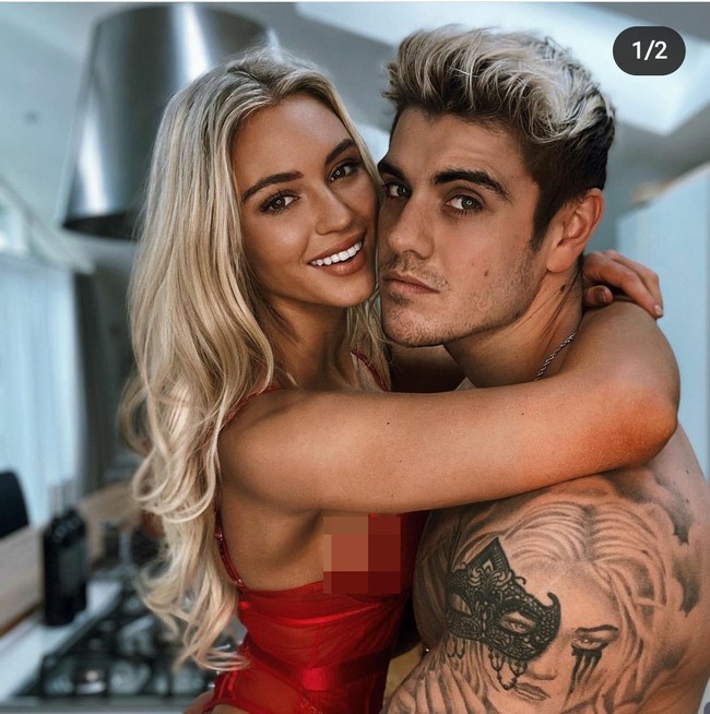 Banyak pria yang kecewa karena Lucie Donlon sudah memiliki kekasih. Pria yang beruntung itu adalah Luke Mabott yang juga bintang reality show Love Island 2020. Foto: Dok. Inetagram/@lucierosedonlan