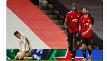 Tak ada fans MU yang tidak menyukai foto ini. Foto: Twitter