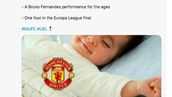 Fans Mu bisa tidur dengan nyenyak. Foto: Twitter