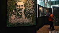 Seni rupa dalam pameran kaligrafi itu dilukis diatas kanvas
