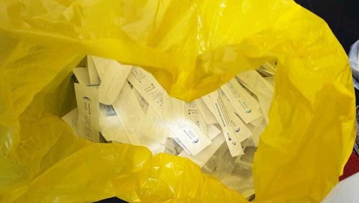 Penampakan alat antigen bekas sebelum didaur ulang