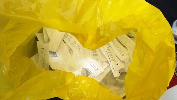 Penampakan alat antigen bekas sebelum didaur ulang