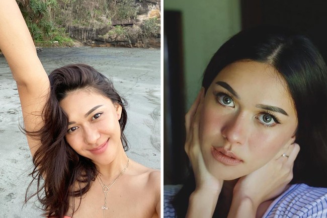 10. Nana MirdadNana Mirdad memiliki mata indah yang terlihat semakin bersinar ketika pakai softlens. Dalam unggahannya ini, Nana memamerkan penampilan tak biasanya dengan softlens abu-abu yang bikin pangling. Foto: Instagram