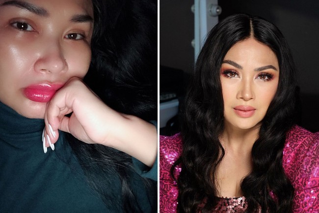 8. Titi DJTiti DJ dikenal berani bereksperimen dengan gaya makeup dan rambut. Tak heran jika ia juga sering pakai softlens warna terang. Foto: Instagram
