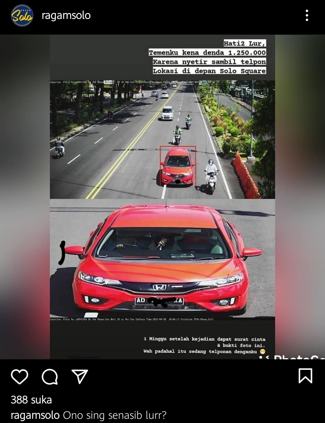 Viral Tilang ETLE Rp 1.250.000