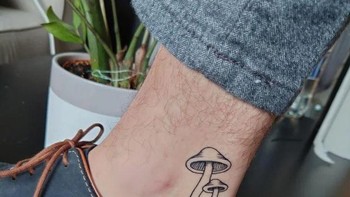 Jamur yang tampak seperti tumbuh dari sepatu. Foto: Brightside