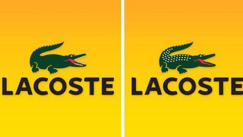 Logo Lacoste, mana yang benar? Foto: Brightside