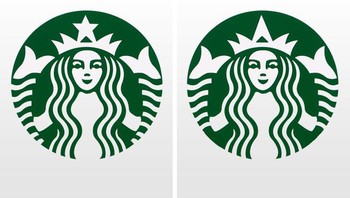 Logo Starbucks, mana yang benar? Foto: Brightside