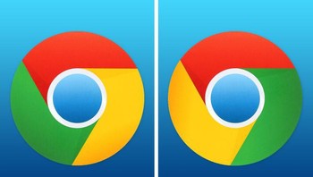 Logo browser Chrome, mana yang benar? Foto: Brightside
