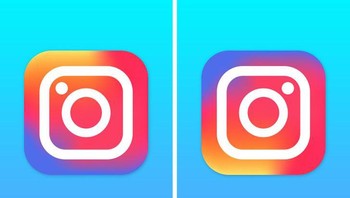 Logo Instagram, mana yang benar? Foto: Brightside