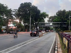 Demo Buruh Bubar, Lalin di Jl Medan Merdeka Barat Kembali Normal