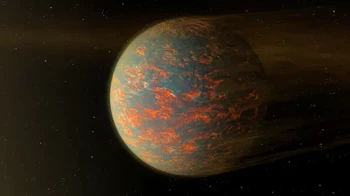 5 Cancri e. Planet ini sempat dikira diisi oleh berlian dan grafit. Tapi setelah diteliti, ternyata 55 Cancri e memiliki suhu sekitar 2.704 derajat Celsius. Di bawah atmosfernya yang tebal, planet ini diperkirakan memiliki lautan lava yang luas. Foto: NASA/JPL-Caltech