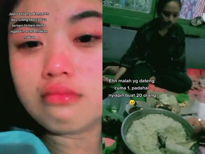 Sedih! Sudah Masak Banyak, Acara Ultah Netizen Ini Cuma Dihadiri Satu Orang
