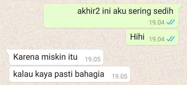 Padahal berharap biar bisa dimengerti malah jawabannya kayak gini. Auto nggak jadi curhat deh kalau gini. Foto: Twitter/@kegblgnunfaedh