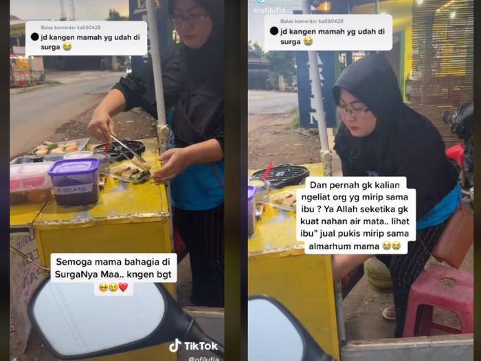 Penjual pukis mirip almarhumah ibu Wanita Ini Beli Pukis Hanya Demi Melihat Penjualnya yang Mirip Almarhumah Ibu