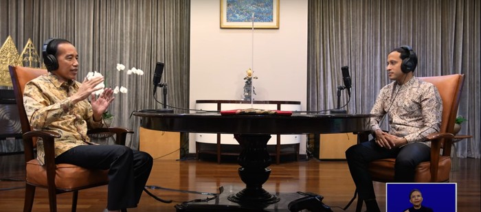 Podcast Presiden Jokowi dan Mendikbud-Ristek Nadiem Makarim