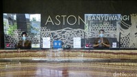 Beginilah penampakan lobby depan hotel ASTON Banyuwangi yang telah menerapakan protokol kesehatan dengan ketat.