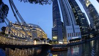 Singapura. Singapura mewajibkan karantina selama 14 hari dan kewajiban tinggal di rumah selama 7 hari bagi mereka yang baru datang dari India. Suhaimi Abdullah/Getty Images  