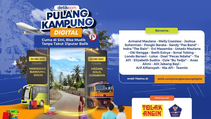 pulang kampung digital Solo, Medan, Surabaya