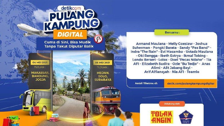 pulang kampung digital Solo, Medan, Surabaya