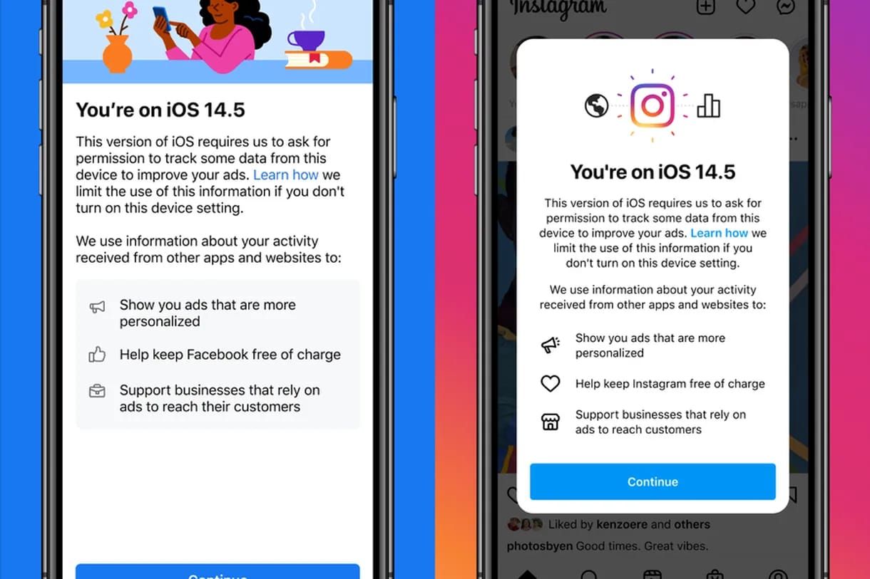 Tampilan pesan Facebook untuk pengguna iOS.