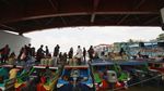 Aktivitas Mudik Lokal di Pelabuhan Sungai Musi