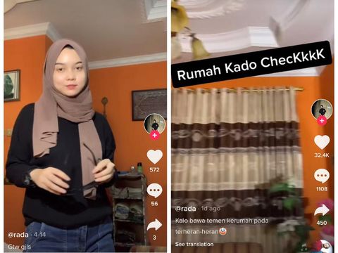 Viral rumah yang perabotannya dibungkus kertas kado.