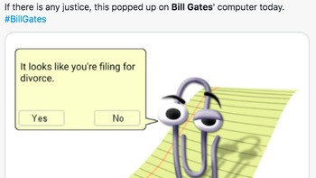 Meme paperclip legendaris di Windows disebutkan mau membantu urusan perceraian (Twitter)