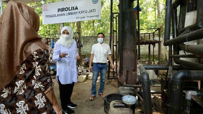 Pasangan Anak Muda Banyuwangi Produksi Pupuk Organik dari Limbah Kayu Jati