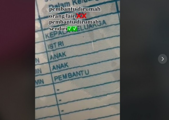 Anak ditulis pembantu di TikTok (Screenshot TikTok dari Situs Kemendagri)