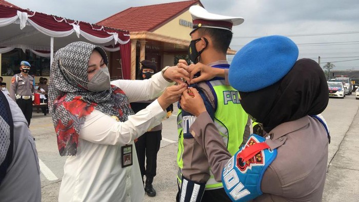 Apel antisipasi pemudik di Mapolres Klaten, Rabu (5/5/2021).