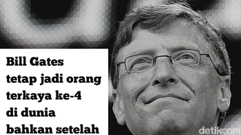 Gates tetap menjadi orang terkaya keempat di dunia bahkan setelah memberikan setidaknya USD 41 miliar untuk amal selama bertahun-tahun. Foto: detikINET