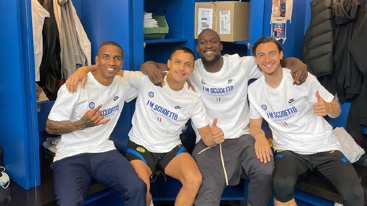 Empat eks pemain Manchester United raih Scudetto bersama Inter Milan. (Foto: Twitter @youngy18)